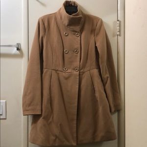 NWOT Tan peacoat